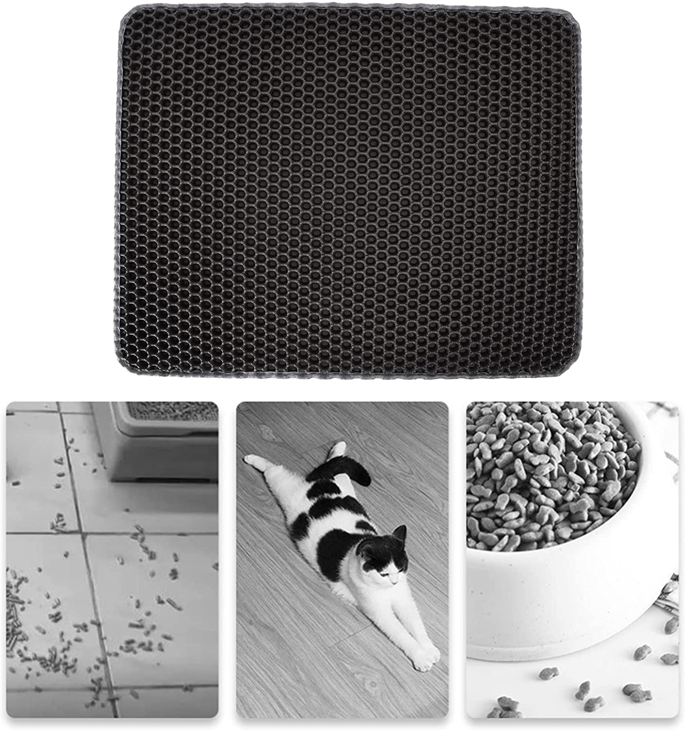 Cat Litter Box Mat, Scatter Control Cat Litter Mat for Cat Litter Box(Grey) Animals & Pet Supplies > Pet Supplies > Cat Supplies > Cat Litter Box Mats ANDREW   