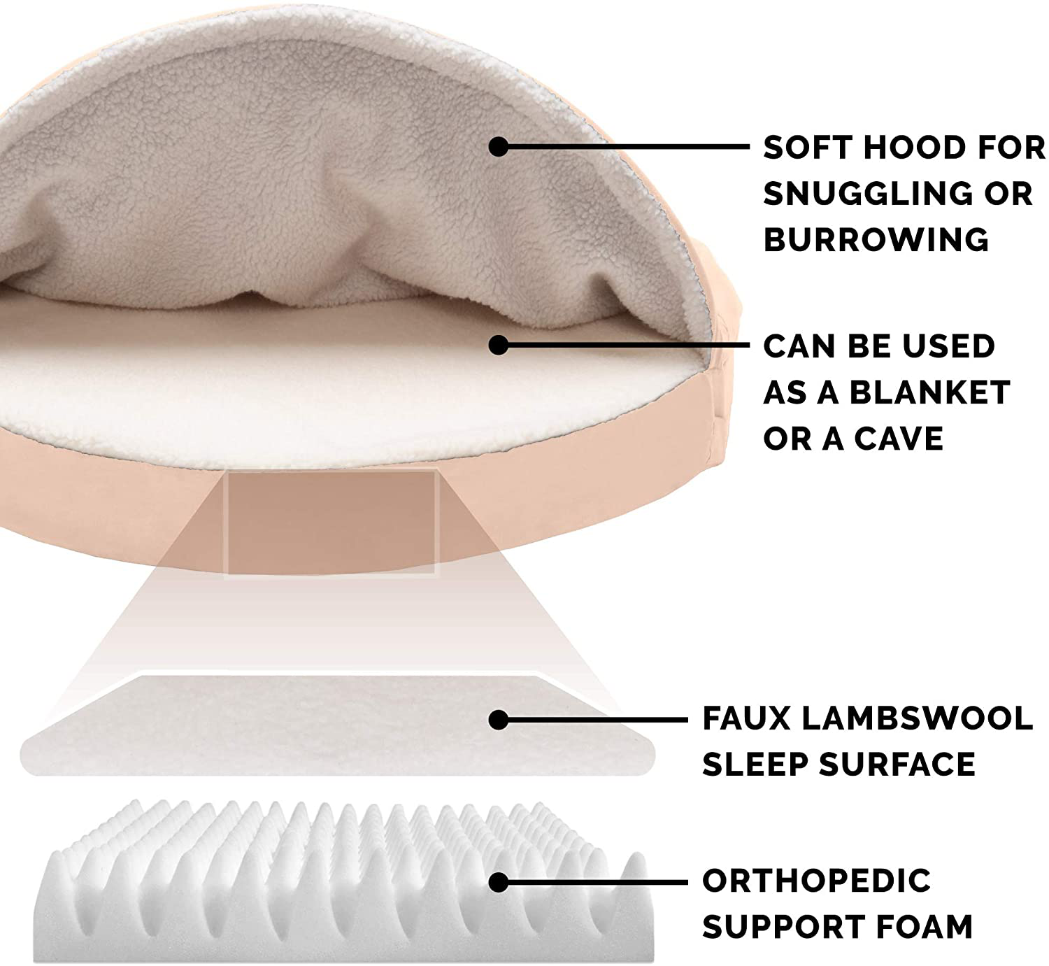 Furhaven Cozy Pet Beds for Small, Medium, and Large Dogs and Cats - Snuggery Hooded Burrowing Cave Tent, Deep Dish Cushion Donut Dog Bed with Attached Blanket, and More Animals & Pet Supplies > Pet Supplies > Cat Supplies > Cat Furniture Furhaven   