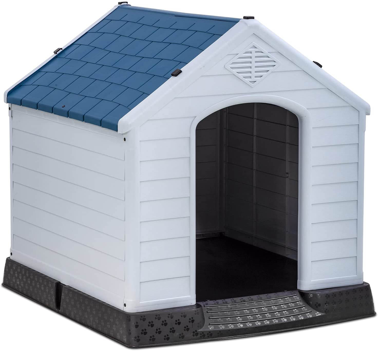 Bestpet Large Dog House Insulated Kennel Durable Plastic Dog House for Small Medium Large Dogs Indoor Outdoor Weather & Water Resistant Pet Crate with Air Vents and Elevated Floor Animals & Pet Supplies > Pet Supplies > Dog Supplies > Dog Houses BestPet 25Lx27iWx28H  