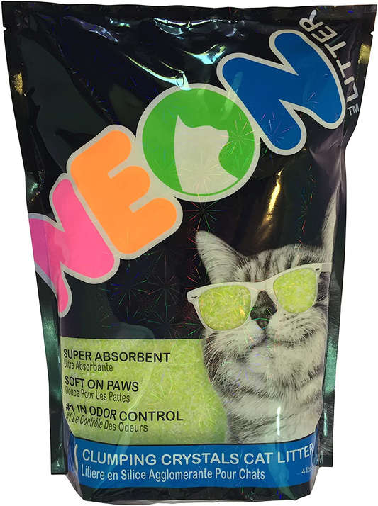Neon Clumping Silica Gel Cat Litter Animals & Pet Supplies > Pet Supplies > Cat Supplies > Cat Litter Neon Green 4 lb 