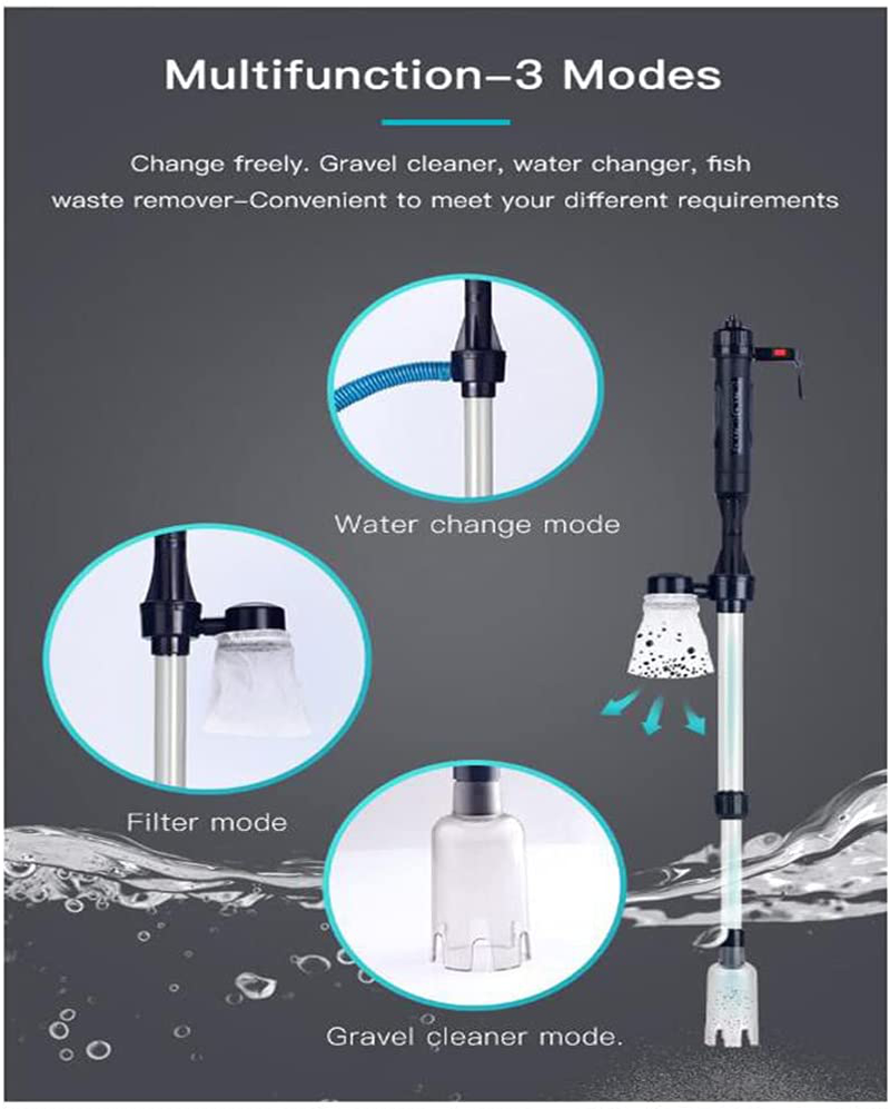 LONDAFISH Electric Fish Tank Vacuum Cleaner Syphon Operated Gravel Water Filter Cleaner Sand Washer Animals & Pet Supplies > Pet Supplies > Fish Supplies > Aquarium Cleaning Supplies LONDAFISH   
