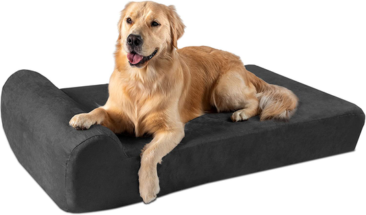 Big Barker 7" Pillow Top Orthopedic Dog Bed for Large and Extra Large Breed Dogs (Headrest Edition) Animals & Pet Supplies > Pet Supplies > Dog Supplies > Dog Beds Big Barker Charcoal Gray Large (48 X 30 X 7) 