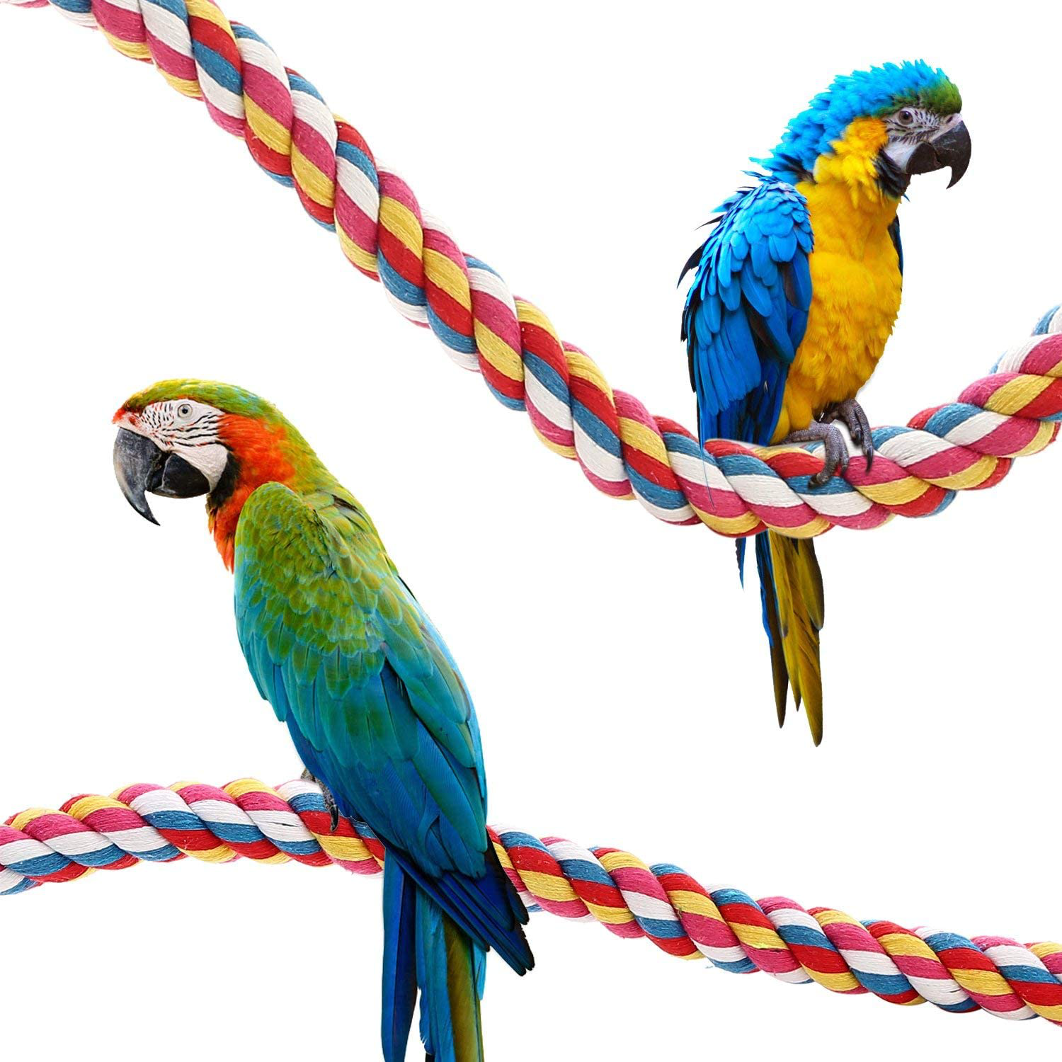Jusney Bird Rope Perches, Comfy Perch Parrot Toys for Rope Bungee Bird Toy [1 Pack]