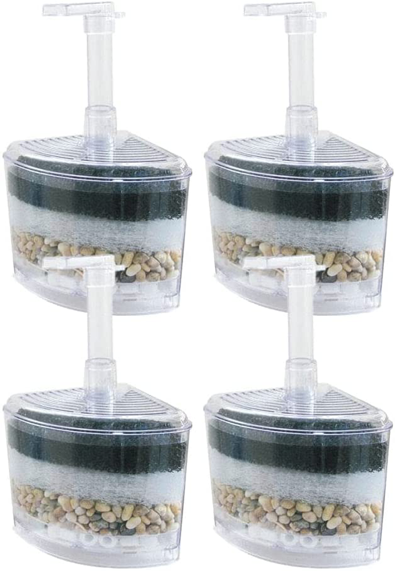 CNZ XY-2008 Corner Filter Air Driven Bio Sponge up to 15 Gallons, 4-Pack Animals & Pet Supplies > Pet Supplies > Fish Supplies > Aquarium Filters CNZ   