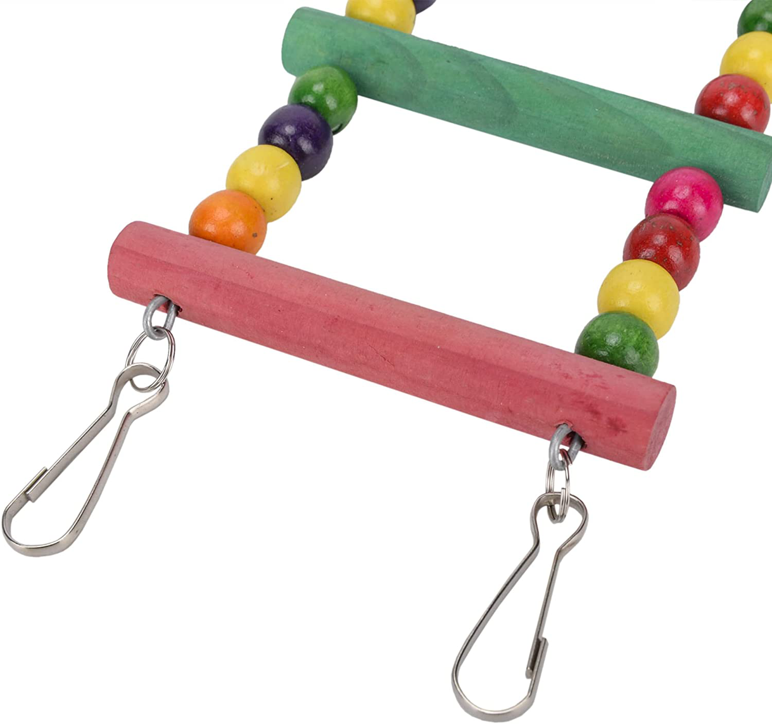 Uheng Colorful Bird Ladder Toys for Parrot, Pet Swings Chew Hanging Bridge, Wooden Rainbow Cage Training Accessories for Cockatiel Conure Parakeet Small Macaw Budgie Animals & Pet Supplies > Pet Supplies > Bird Supplies > Bird Ladders & Perches Uheng   