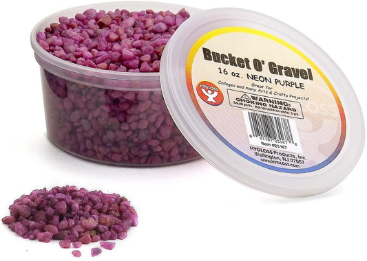 Hygloss Products Craft Rocks, Mini Stones for Art Projects - Bucket O' Gravel, Neon Purple, 1 Lb Animals & Pet Supplies > Pet Supplies > Fish Supplies > Aquarium Gravel & Substrates Hygloss Products Neon Purple  