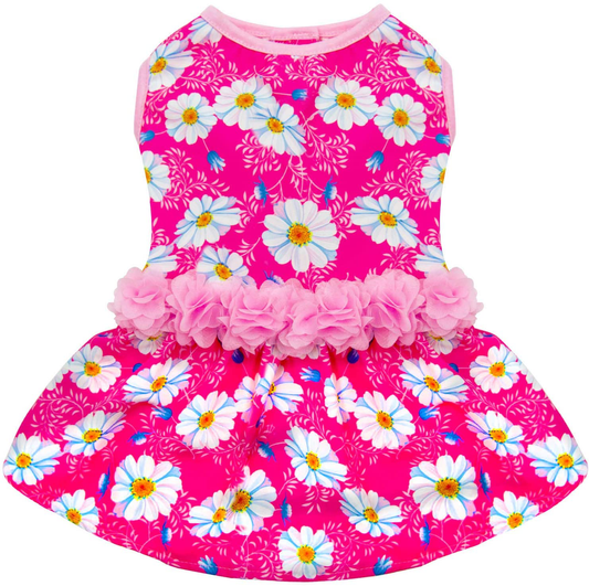 KYEESE Dogs Dresses Daisy Eelgant Princess Doggie Dress for Small Dogs with Flowers Decor Spring Summer Animals & Pet Supplies > Pet Supplies > Cat Supplies > Cat Apparel KYEESE Daisy Medium (Pack of 1) 