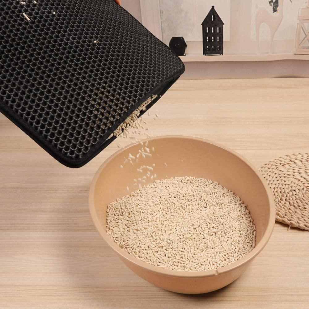 Cat Litter Mat ,30" 22" Inch Honeycomb Double Layer Design Waterproof Urine Proof Kitty Litter Trapper Mat Animals & Pet Supplies > Pet Supplies > Cat Supplies > Cat Litter Box Mats MR. STRONG   