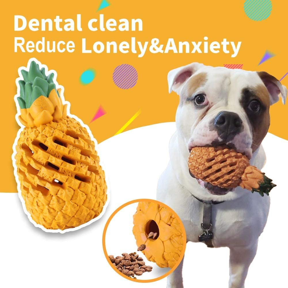 LPHSNR Upgrade Tough Dog Toys for Aggressive Chewers Large Breed and Puppy, Indestructible Dog Chew Toys for Large Small Dogs Interactive, Boredom Treat Dispensing Toys Teeth Clean Pineapple Animals & Pet Supplies > Pet Supplies > Dog Supplies > Dog Toys LPHSNR   