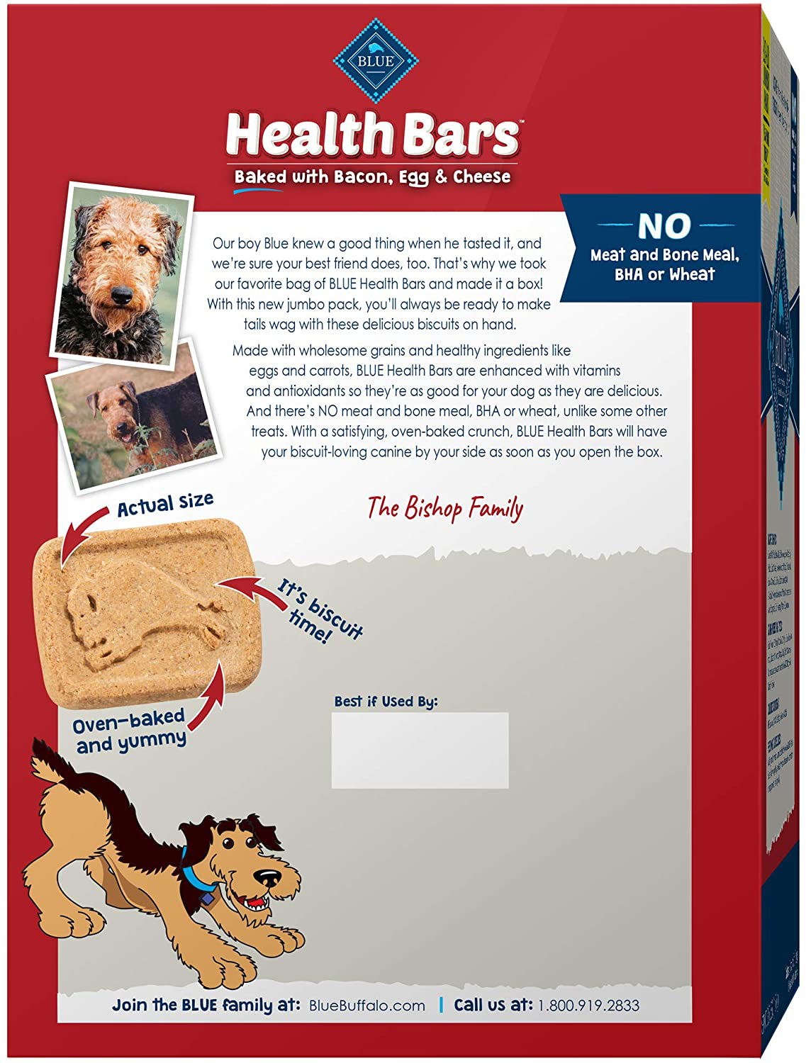 Blue Buffalo Health Bars Natural Crunchy Dog Treats Biscuits Animals & Pet Supplies > Pet Supplies > Dog Supplies > Dog Treats Blue Buffalo   
