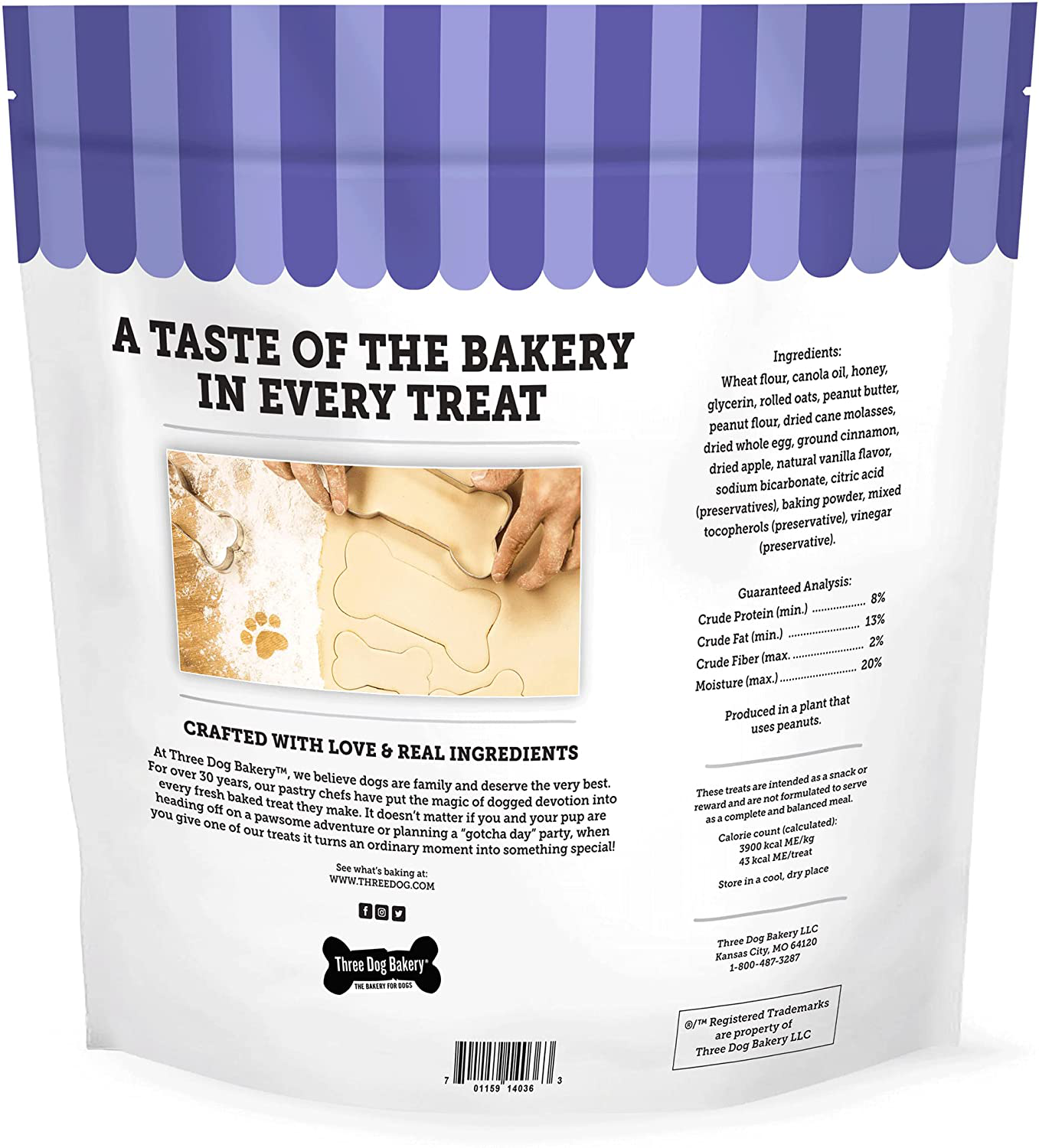 Three Dog Bakery Assort Mutt Trio, Soft Baked Cookies for Dogs Animals & Pet Supplies > Pet Supplies > Small Animal Supplies > Small Animal Treats Three Dog Bakery   