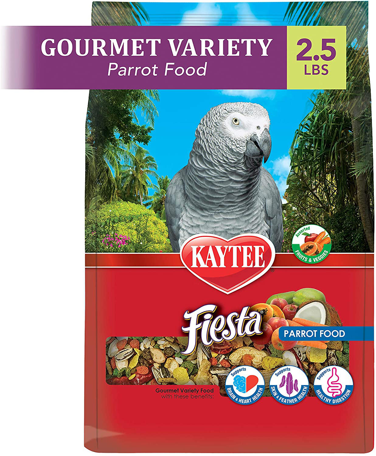 Kaytee Fiesta Parrot Food Animals & Pet Supplies > Pet Supplies > Bird Supplies > Bird Food Kaytee 2.5 Pound (Pack of 1)  