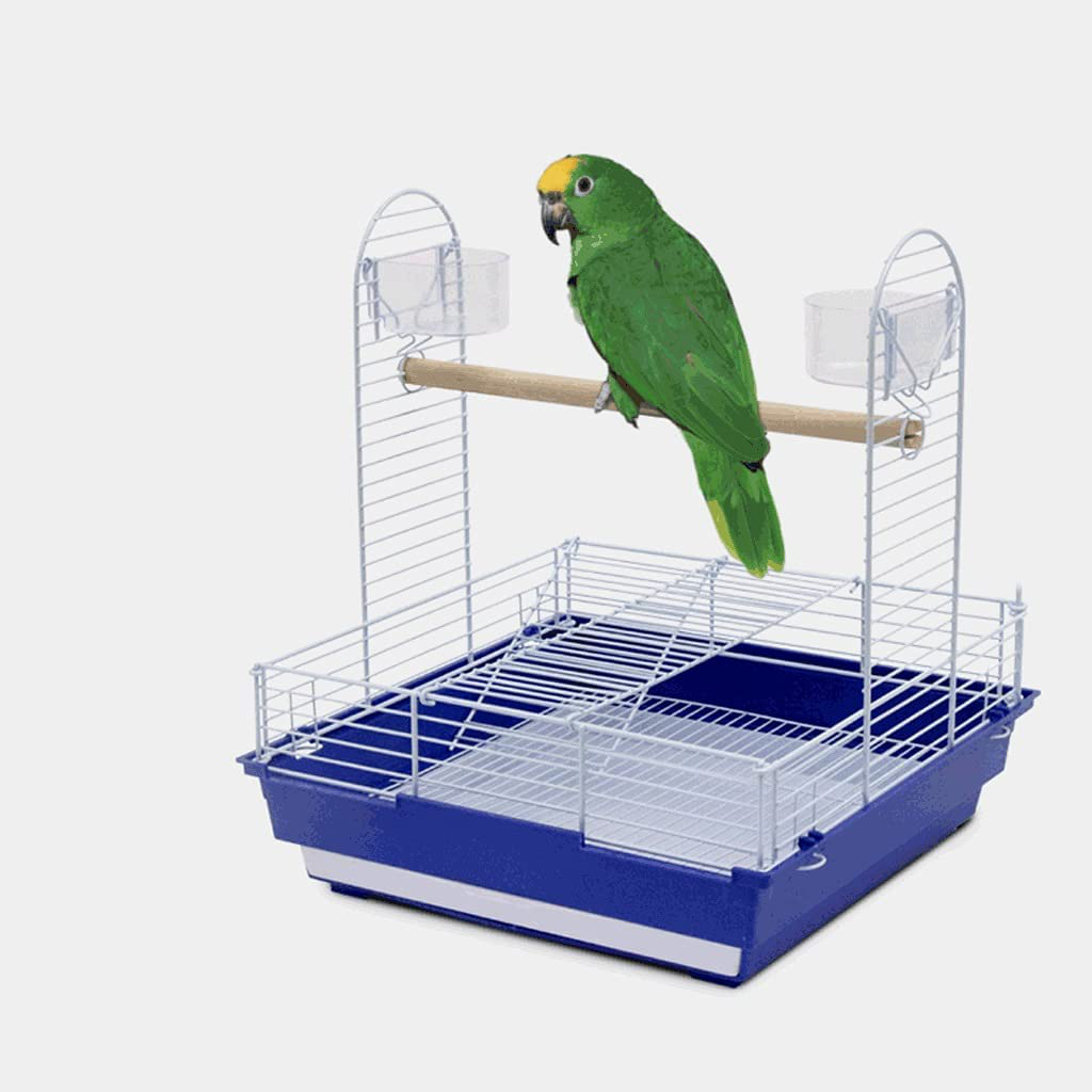 LEGU Birdcages Metal Bird Playground Playstand Parrot Play Gym with Rolling Stand Feeders and Trays for Small/Medium-Sized Birds-White Birdcage Decor Animals & Pet Supplies > Pet Supplies > Bird Supplies > Bird Gyms & Playstands LEGU   