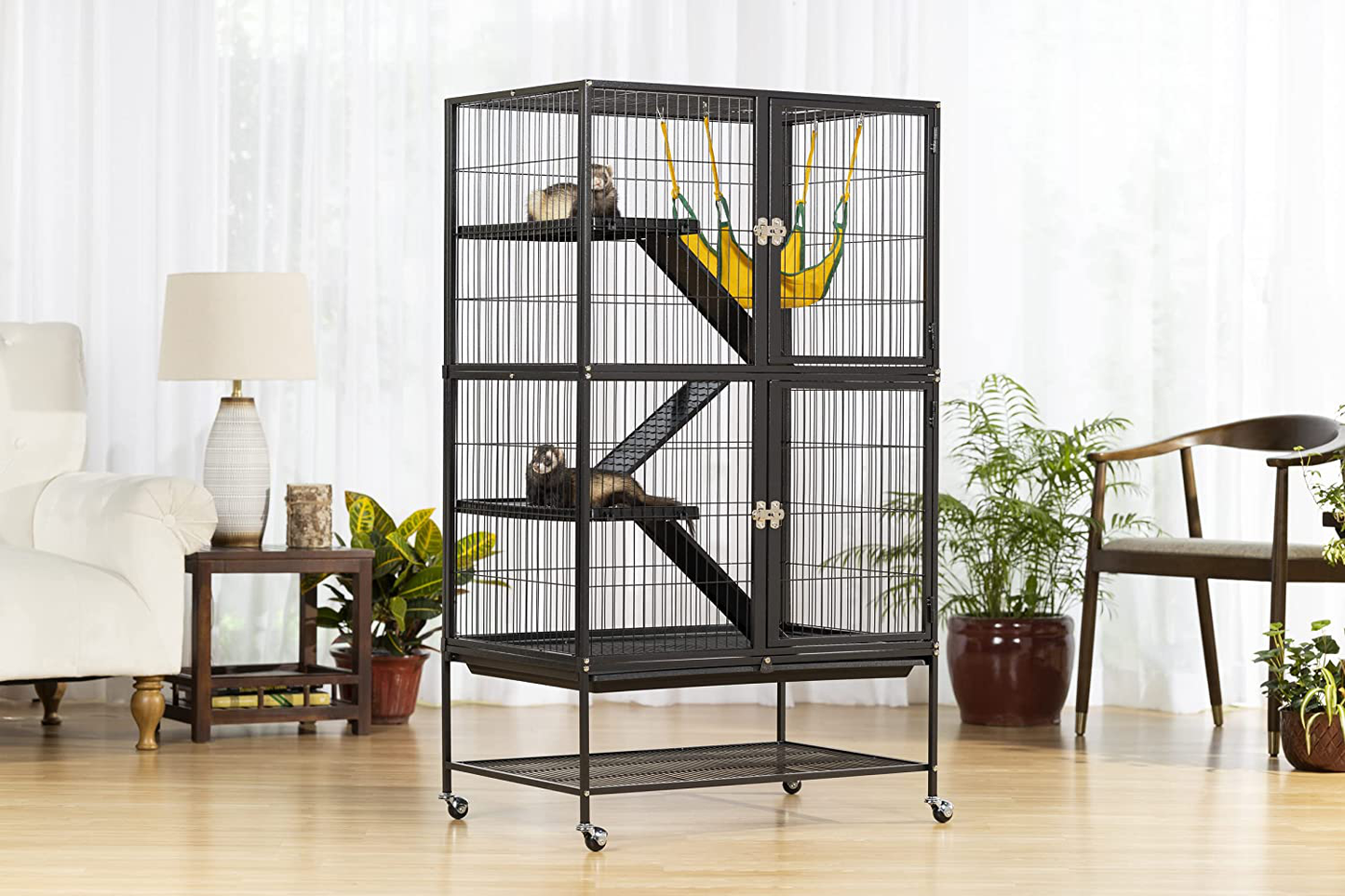 Prevue Hendryx Black Feisty Ferret Cage Animals & Pet Supplies > Pet Supplies > Small Animal Supplies > Small Animal Habitats & Cages Prevue Hendryx   