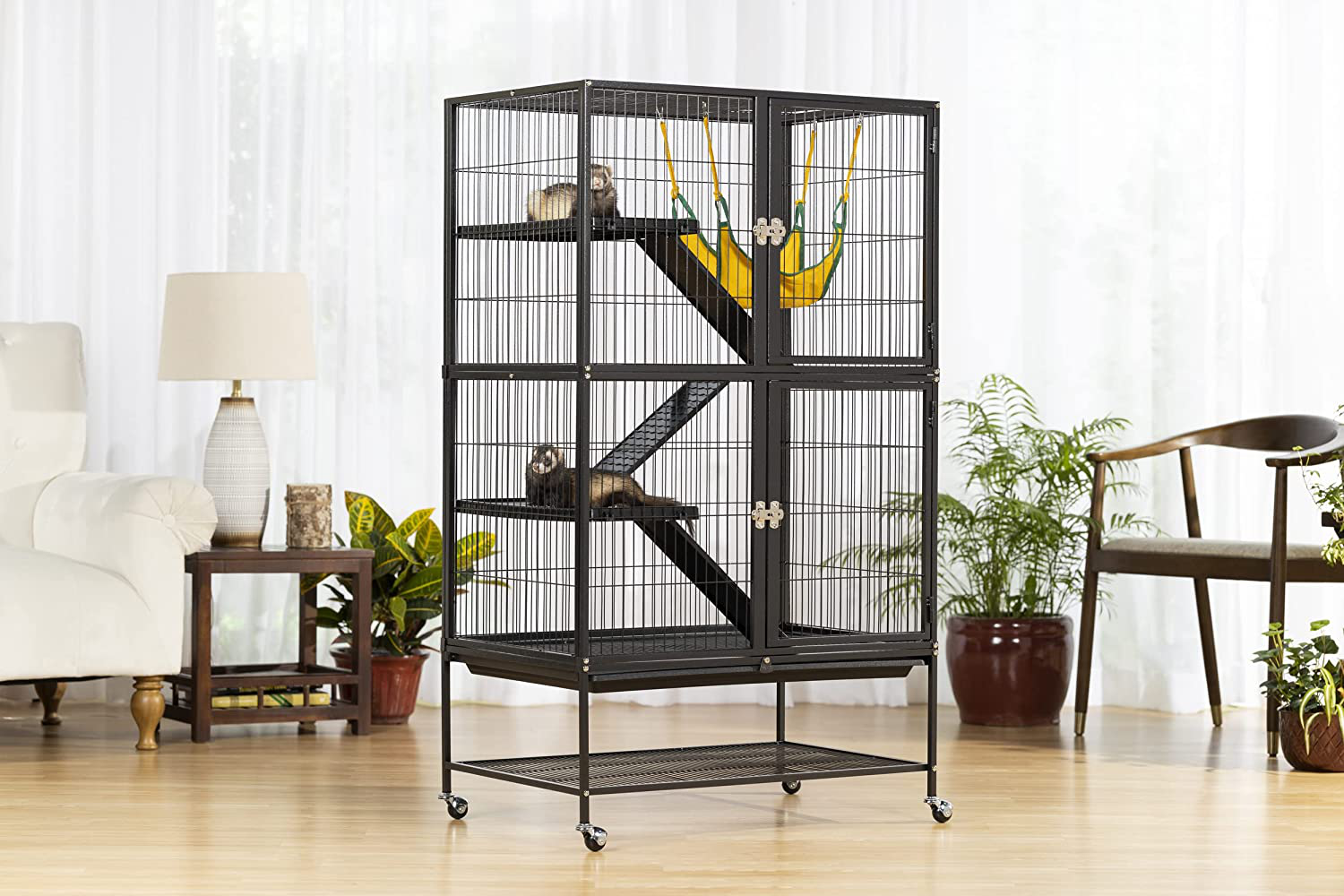 Prevue Hendryx Black Feisty Ferret Cage Animals & Pet Supplies > Pet Supplies > Small Animal Supplies > Small Animal Habitats & Cages Prevue Hendryx   