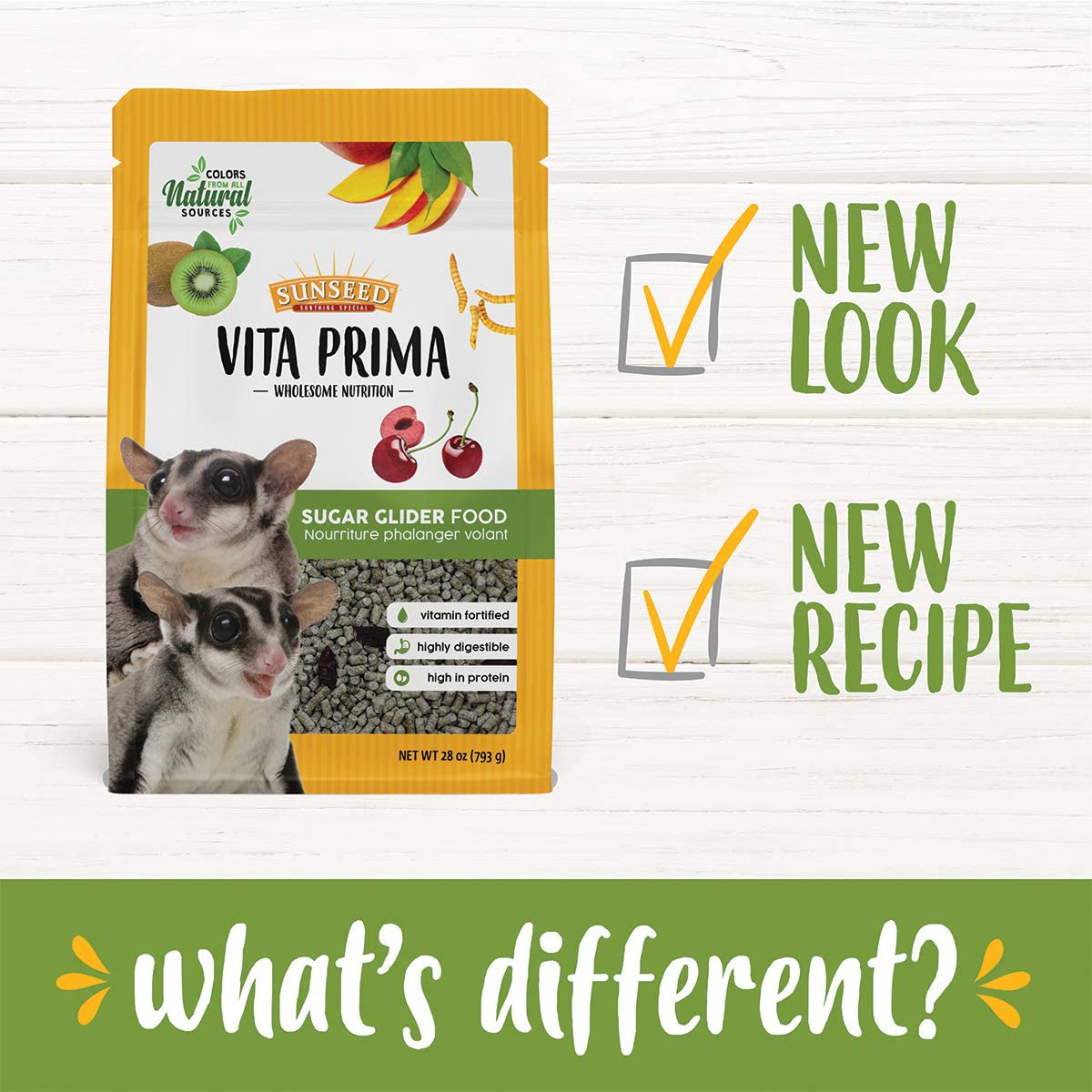 Sunseed Vita Prima Wholesome Nutrition Sugar Glider Food, 1.75 LBS Animals & Pet Supplies > Pet Supplies > Small Animal Supplies > Small Animal Food Sunseed   