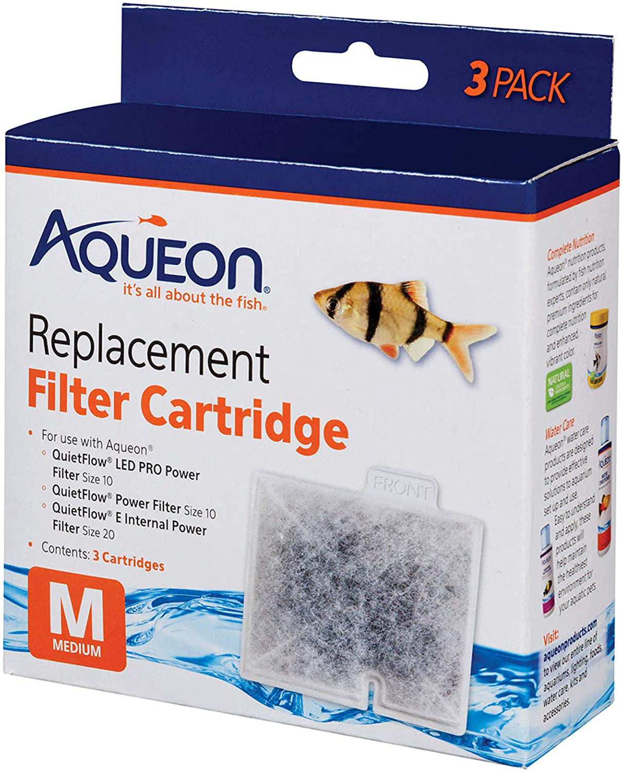 Aqueon Replacement Filter Cartridges Animals & Pet Supplies > Pet Supplies > Fish Supplies > Aquarium Filters Aqueon Medium - 3 pack  