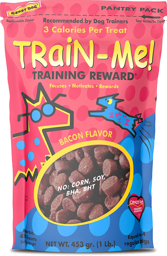 Crazy Dog Train-Me! Training Reward Dog Treats 16 Oz., Bacon Regular Animals & Pet Supplies > Pet Supplies > Dog Supplies > Dog Treats Crazy Dog   