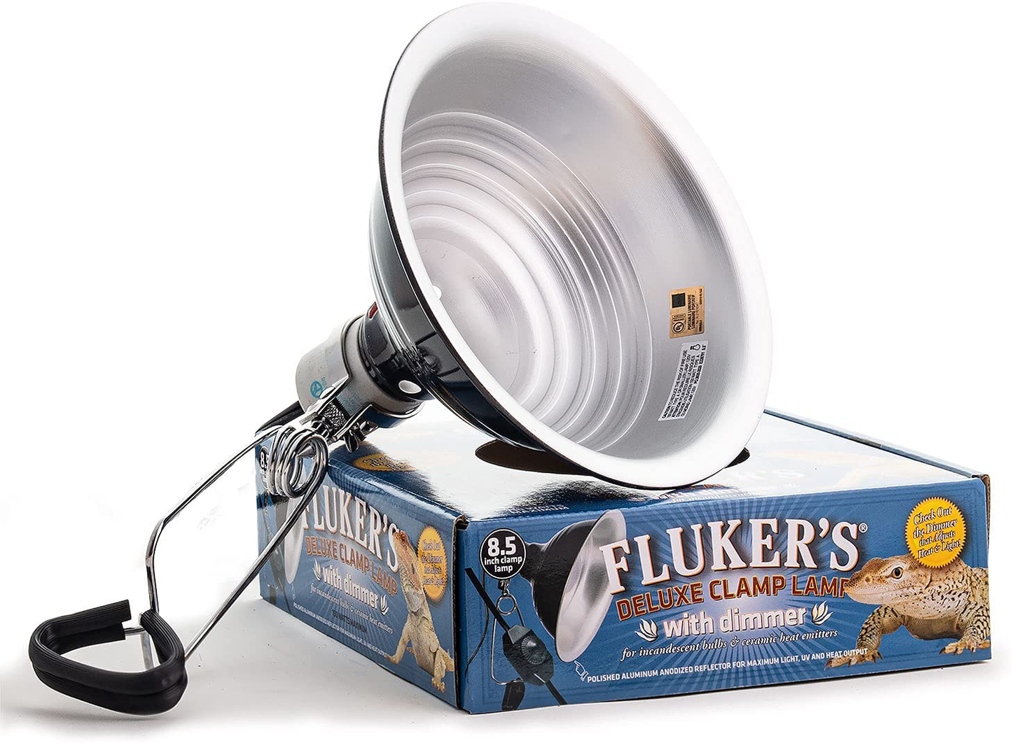 Fluker'S Repta-Clamp Lamp 8.5-Inch Ceramic with Dimmable Switch
