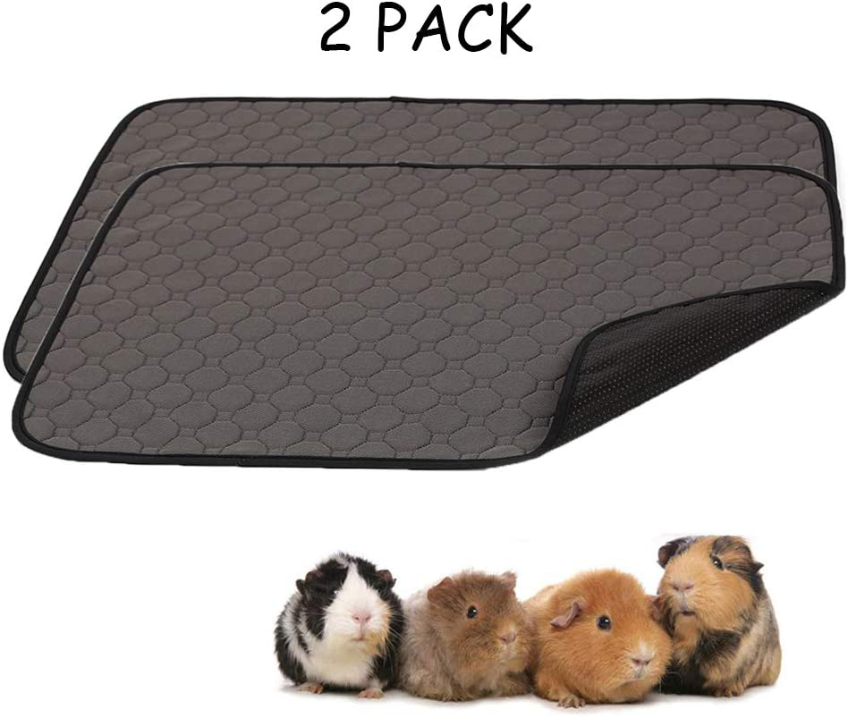 Guinea Pig Fleece Cage Liners Washable Guinea Pig Pee Pads, Waterproof Reusable & anti Slip Guinea Pig Bedding Fast Absorbent Pee Pad for Small Animals Are the Same with Dog Cat