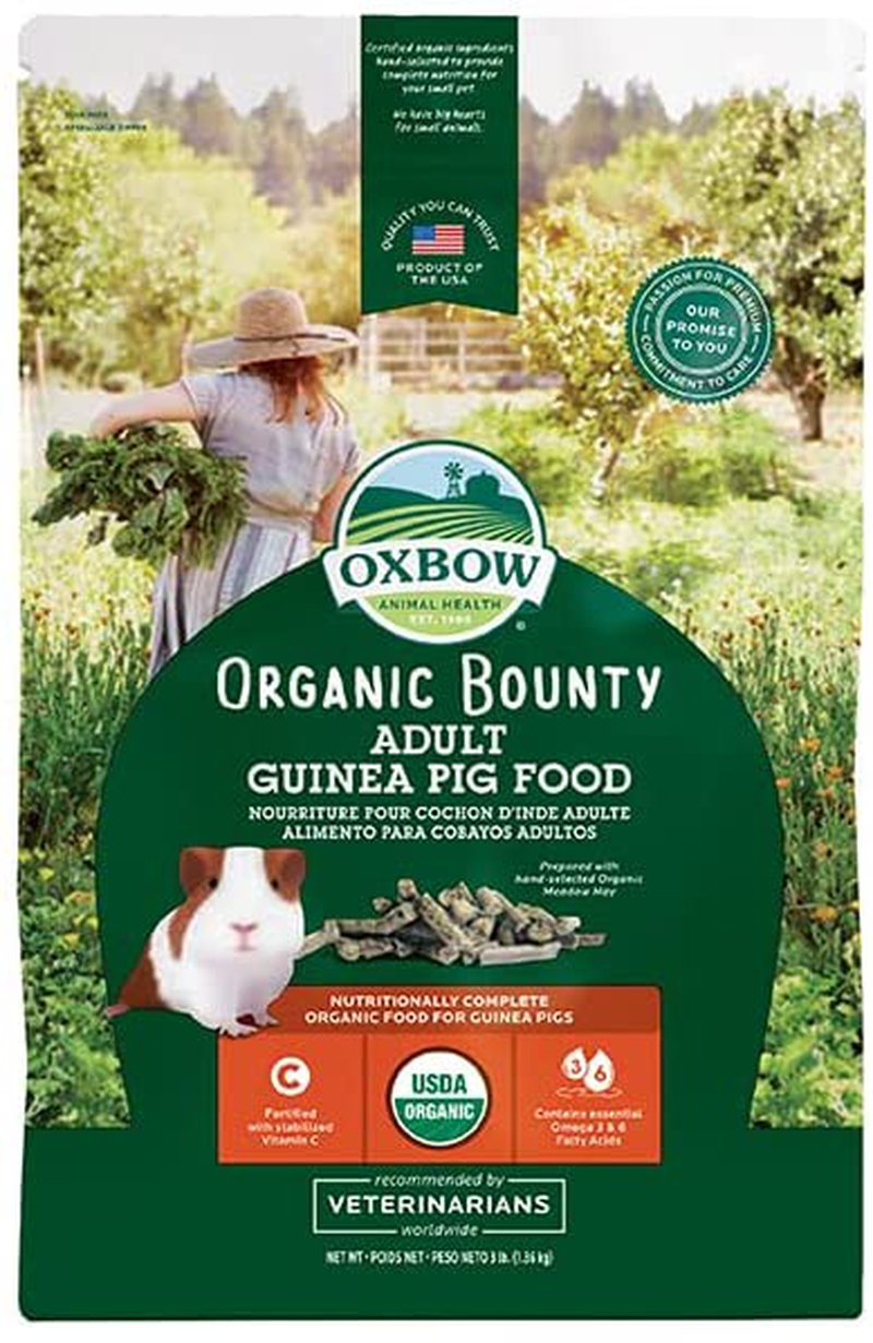 Oxbow Animal Health Organic Bounty Adult Guinea Pig Food - All Natural Adult Guinea Pig Food - 3 Lb. Animals & Pet Supplies > Pet Supplies > Small Animal Supplies > Small Animal Food Oxbow   