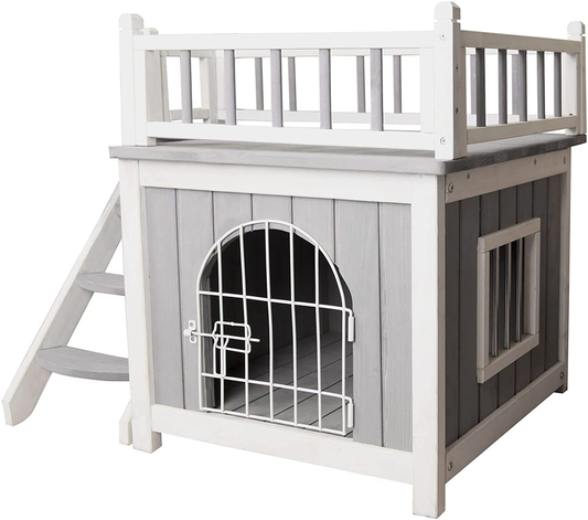 Petsfit Dog House Cat Houses for Indoor Cats, Dog Houses for Small Dogs with Side Window, Connect the Pet Stairs Animals & Pet Supplies > Pet Supplies > Dog Supplies > Dog Houses Petsfit   