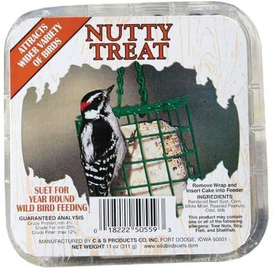 C&S Suet Treat Nutty Flavored, Pack of 12 Animals & Pet Supplies > Pet Supplies > Bird Supplies > Bird Treats C&S   