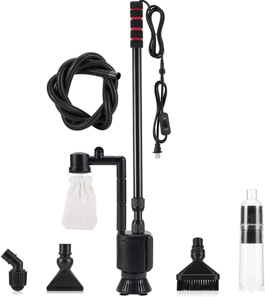 AQQA Aquarium Gravel Cleaner Siphon Kit,6 in 1 Electric Automatic Removable Vacuum Water Changer，Multifunction Wash Sand Suck the Stool Filter 110V/20W 320GPH Animals & Pet Supplies > Pet Supplies > Fish Supplies > Aquarium Gravel & Substrates AQQA   