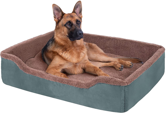 Dog Bed for Medium and Large Dogs,Machine Washable Dog Beds with Removable Covers,Rectangle Pet Bed with Waterproof Bottom(32/35/39 Inch) Animals & Pet Supplies > Pet Supplies > Dog Supplies > Dog Beds MFOX Grey Large(32"*24") 