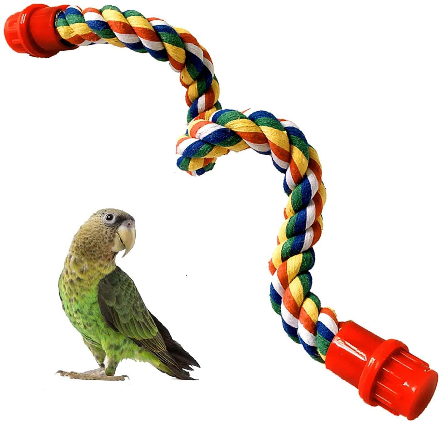 Comfy Bird Cotton Rope Perch 31Inch Macaw Chewing Toy Birdcage Station Pole Conure Cage Accessory 21Cm (U) Animals & Pet Supplies > Pet Supplies > Bird Supplies > Bird Ladders & Perches Borange   