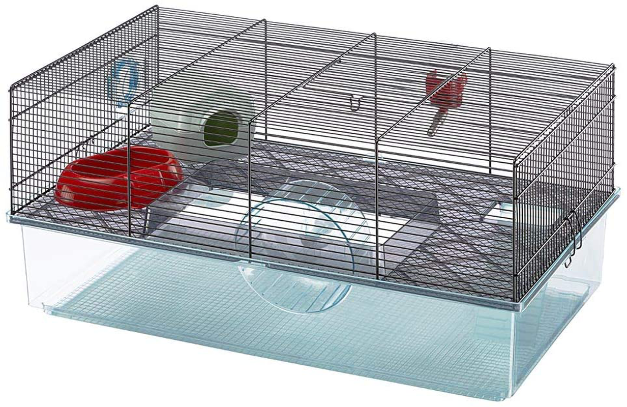 Favola Hamster Cage Includes Free Water Bottle, Exercise Wheel, Food Dish & Hamster Hide-Out Large Hamster Cage Measures 23.6L X 14.4W X 11.8H-Inches & Includes 1-Year Manufacturer'S Warranty Animals & Pet Supplies > Pet Supplies > Small Animal Supplies > Small Animal Habitats & Cages Ferplast spa   