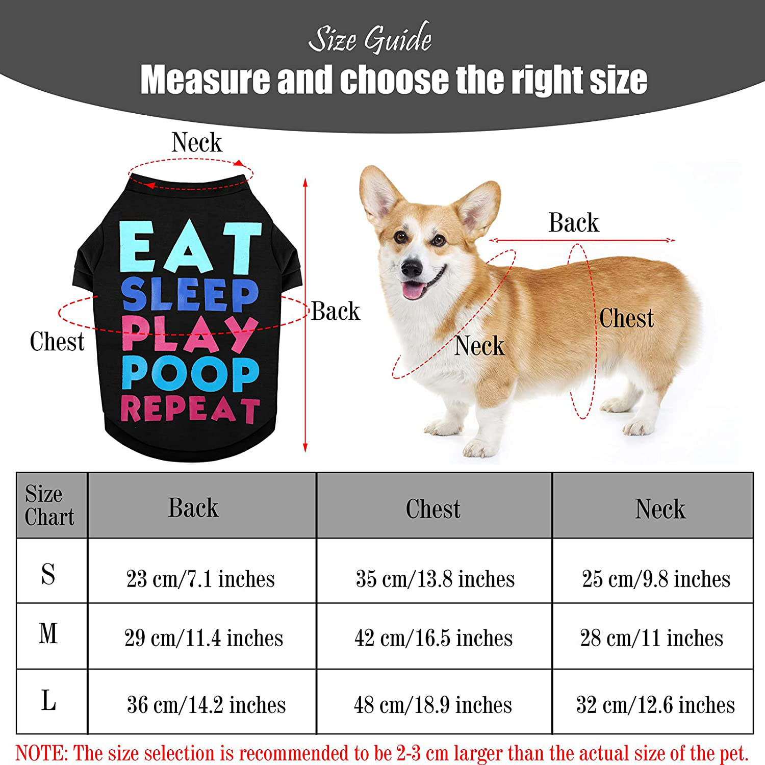 RUODON 3 Printed Puppy Shirts Dog Shirt Pet T-Shirt and Dog Vest Soft Puppy Dog Clothes Pet Outfits Cute Pet Sweatshirt for Small Dogs and Cats