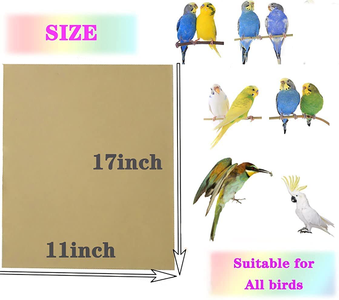 Gravel Paper for Bird Cage,Bird Cage Liner Gravel Paper Special for Bird Cage in Sea Sand-Great for Hard-Billed Birds Safe& Clean & Easy for Improved Digestion Animals & Pet Supplies > Pet Supplies > Bird Supplies > Bird Cage Accessories Firdnyohs   