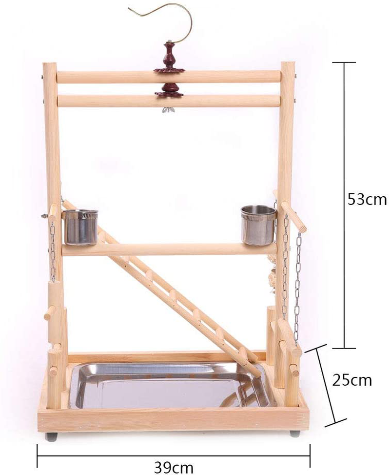 QBLEEV Bird'S Nest Bird Perches Play Stand Gym Parrot Playground Playgym Playpen Playstand Swing Bridge Tray Wood Climb Ladders Wooden Conure Parakeet Macaw Animals & Pet Supplies > Pet Supplies > Bird Supplies > Bird Gyms & Playstands QBLEEV   