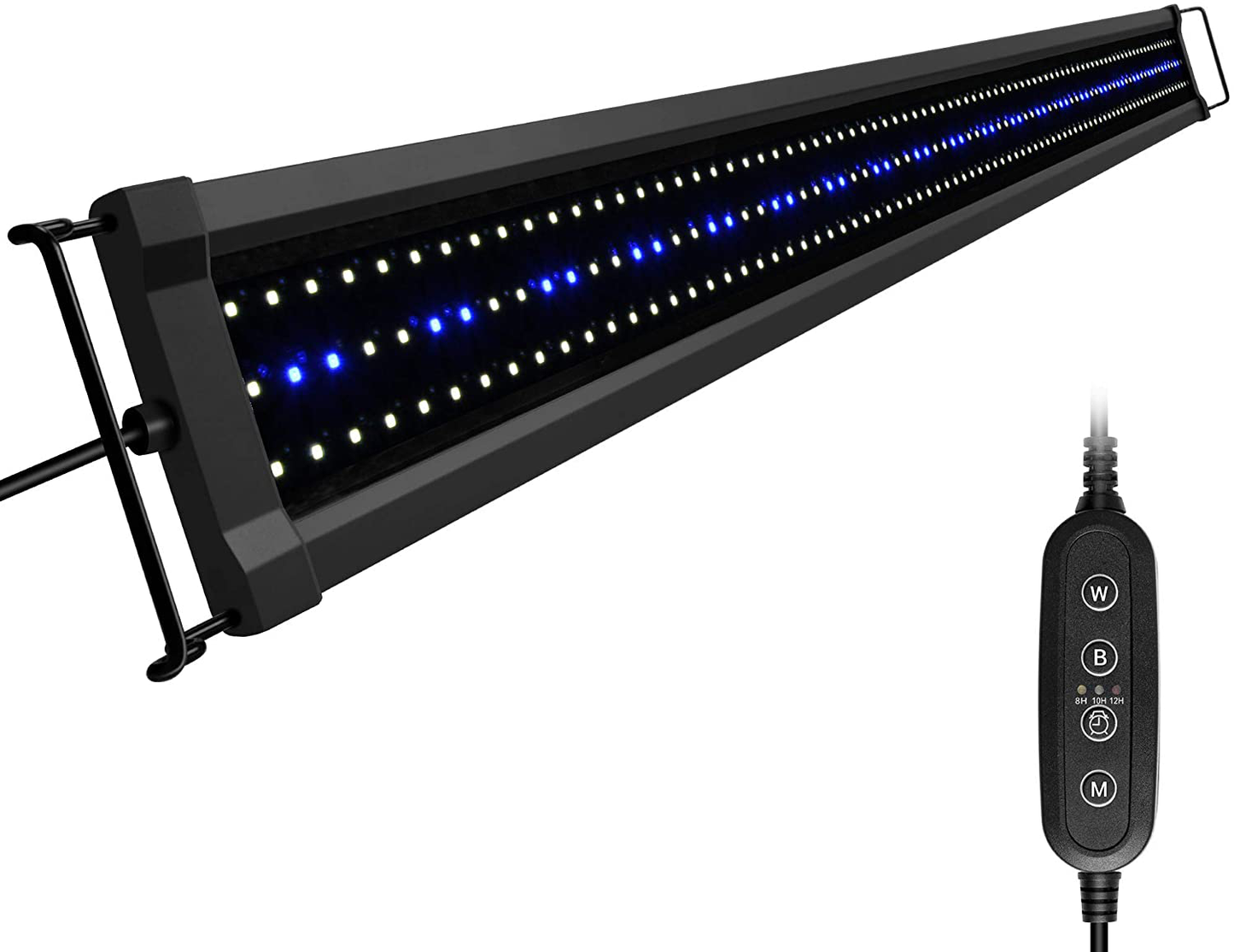 NICREW Classicled Gen 2 Aquarium Light, Dimmable LED Fish Tank Light with 2-Channel Control, White and Blue Leds, High Output, Size 18 to 24 Inch, 15 Watts Animals & Pet Supplies > Pet Supplies > Fish Supplies > Aquarium Lighting NICREW 48 - 60 in  