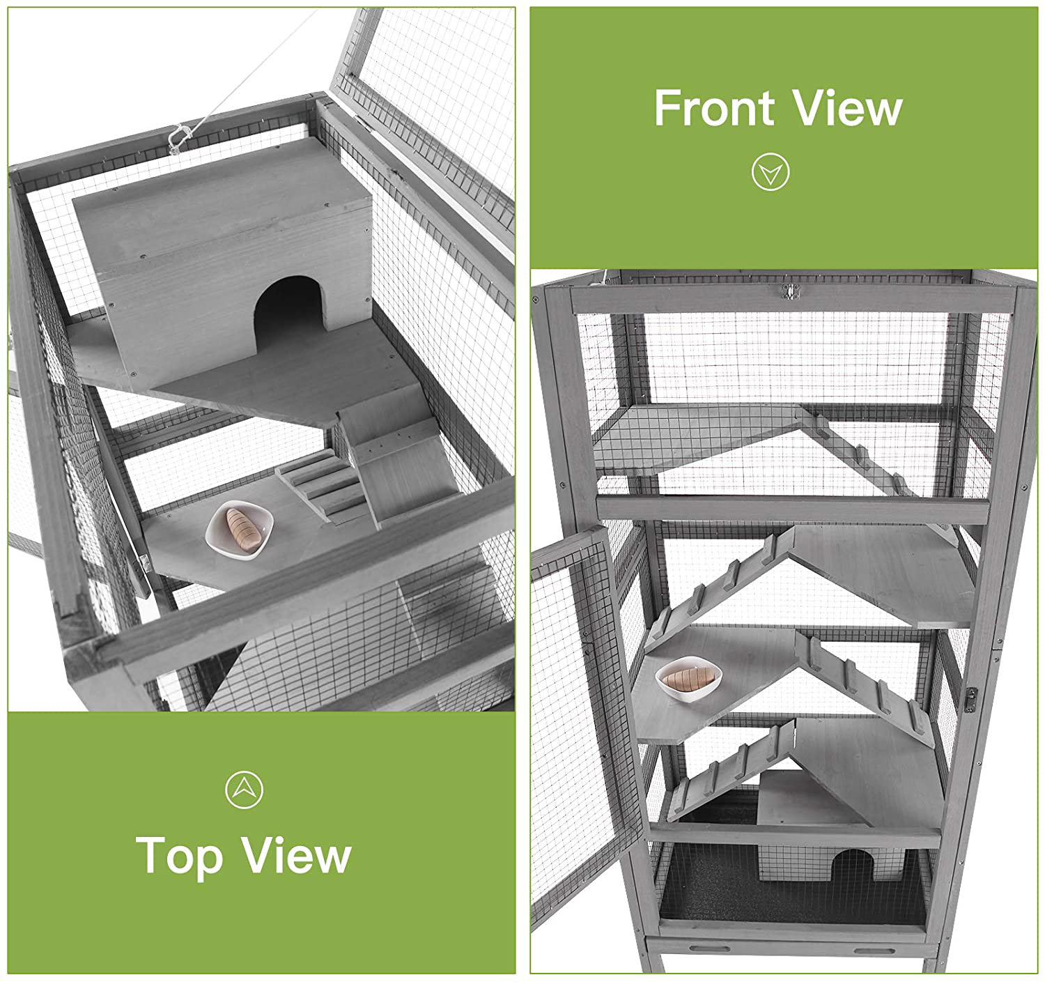 GUTINNEEN Ferret Cage Rat Cage 5 Levels Small Animal Cage for Chinchilla, Hedgehogs, Squirrel, Chameleon, Lizard, Gerbils Animals & Pet Supplies > Pet Supplies > Small Animal Supplies > Small Animal Bedding GUTINNEEN   