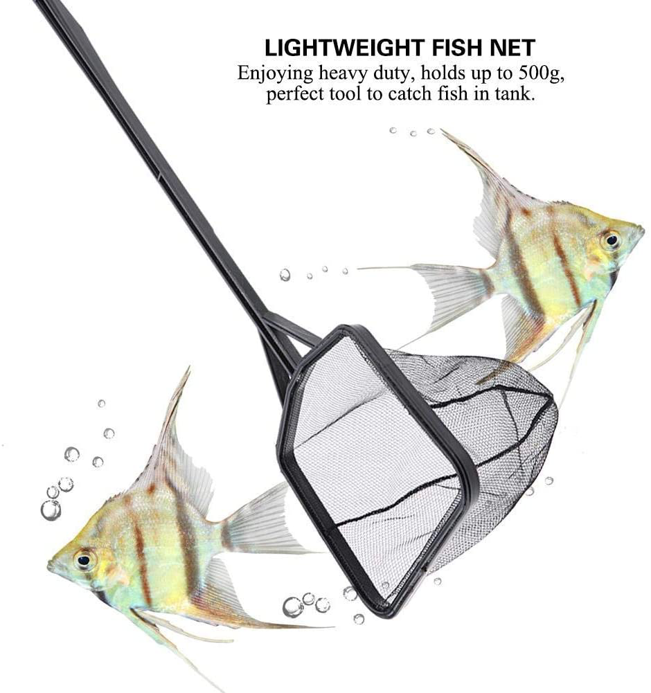 Aquarium Fish Net Lightweight Nylon Fish Tank Fishing Net Square Fish Shrimp Net Meshy Fish Tank Catching Cleaning Mesh Tool with Plastic Handle Animals & Pet Supplies > Pet Supplies > Fish Supplies > Aquarium Fish Nets Pssopp   