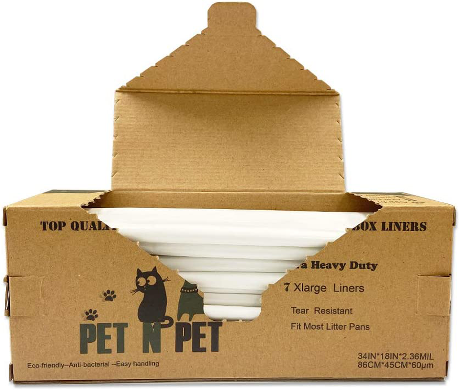 PET N PET Cat Litter Box Liners,Drawstring Litter Liner Bags for Litter Box,Jumbo Cat Litter Pan Liners,Heavy Duty Litter Liners Eco Friendly Pet Cat Supplies Animals & Pet Supplies > Pet Supplies > Cat Supplies > Cat Litter Box Liners PET N PET   