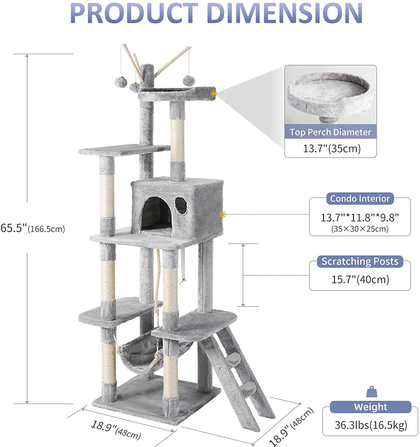 96 inch cat clearance condo