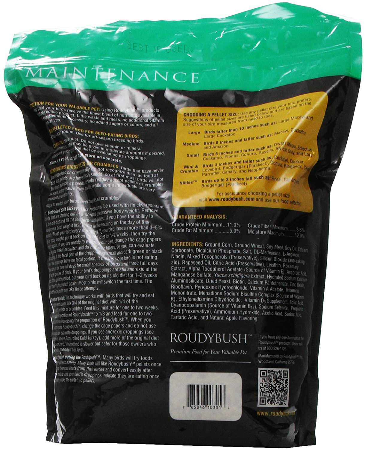 Roudybush Daily Maintenance Bird Food, Small, 10-Pound Animals & Pet Supplies > Pet Supplies > Bird Supplies > Bird Food RoudyBush   