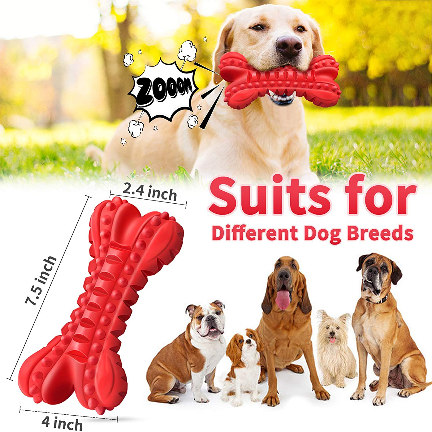 Dog Toys for Aggressive Chewers Large Breed, Durable Dog Chew Toy, Nearly Indestructible Dog Toys for Large Dogs, Tough Natural Rubber Puppy Chew Toys for Medium Dog Teeth Cleaning Animals & Pet Supplies > Pet Supplies > Dog Supplies > Dog Toys LEGEND SANDY   