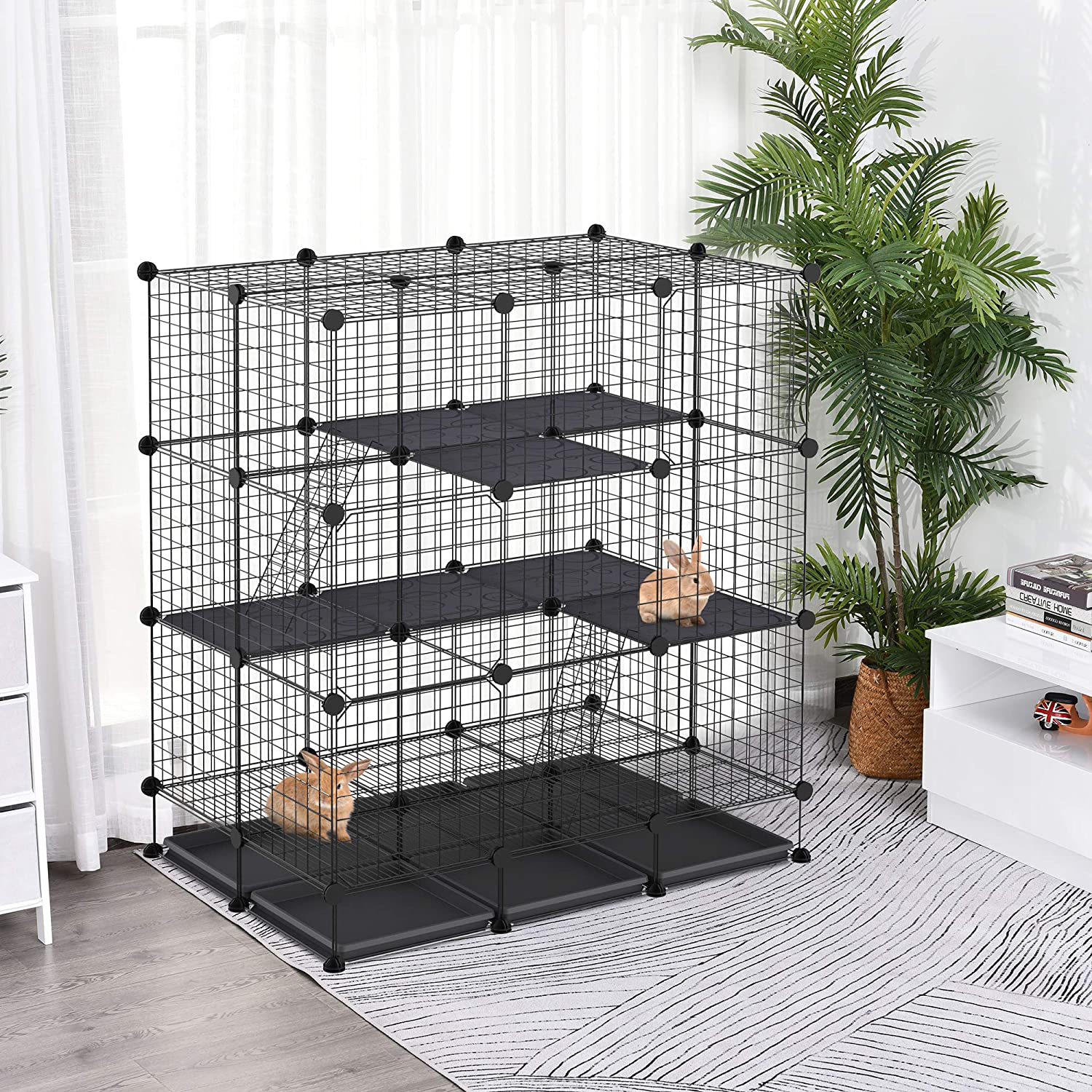 Wire playpen for clearance rabbits