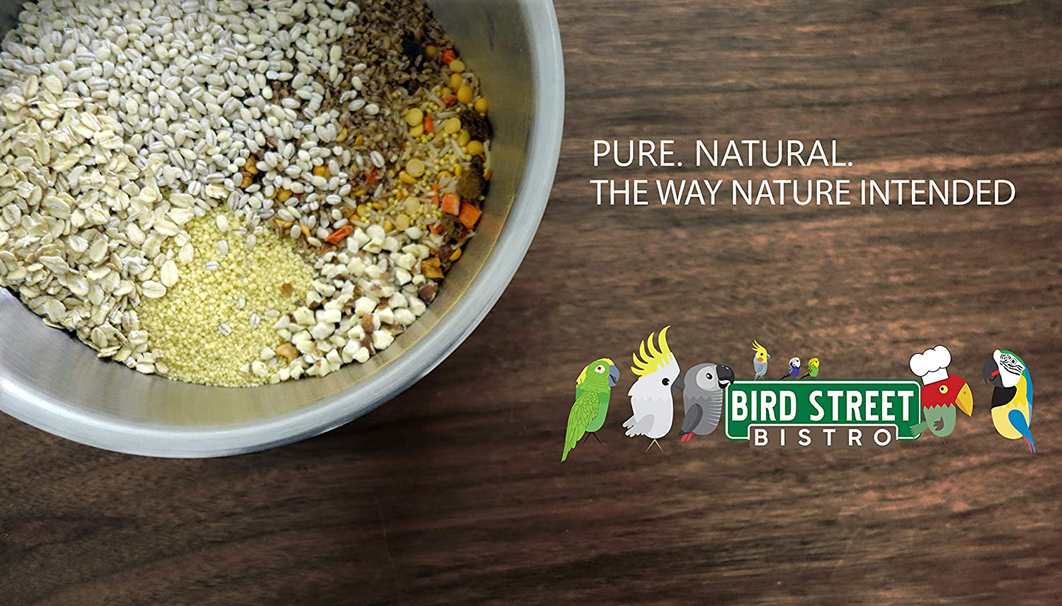 Bird Street Bistro Parrot Food Cooks in 3-15 Min| Natural & Organic Grains and Legumes, Healthy, Non-Gmo Fruits, Vegetables, Healthy Nuts, and Spices - No Fillers, Sugars, or Sulfites Animals & Pet Supplies > Pet Supplies > Bird Supplies > Bird Treats Bird Street Bistro   