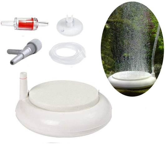 Aquarium Air Stone Kit Fish Tank Bubbler High Effect Nano Air Stone Disk Set for Hydroponics Oxygen Diffuser for Freshwater Saltwater Tank Animals & Pet Supplies > Pet Supplies > Fish Supplies > Aquarium Air Stones & Diffusers JackSuper 2inch with 78.7inch airline tube  