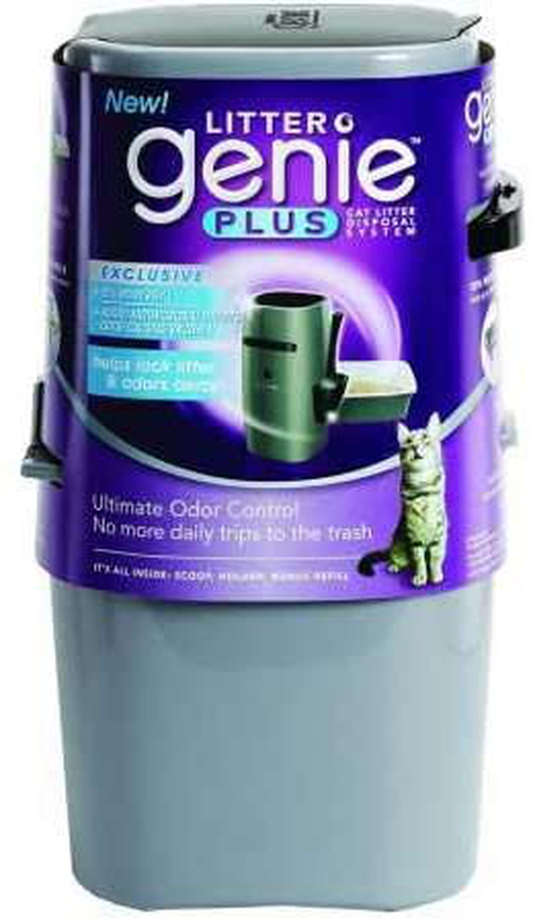 Litter Genie plus Pail Silver_Dx Animals & Pet Supplies > Pet Supplies > Cat Supplies > Cat Litter Box Liners Litter Genie   