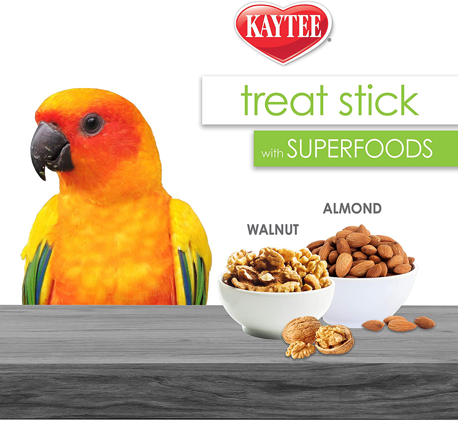 Kaytee Avian Superfood Treat Stick, Almond & Walnut, 5.5 Ounces