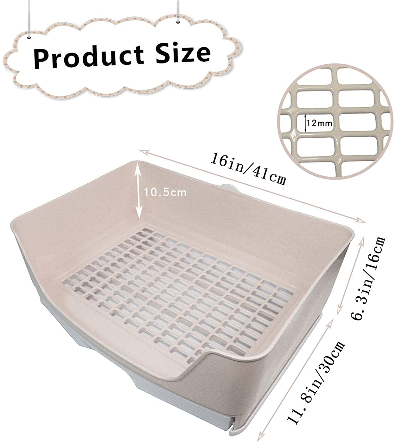 PINVNBY Large Rabbit Litter Box Corner Toilet Box Bigger Pan Pet Potty Trainer with Drawer for Adult Bunny Guinea Pig Chinchilla Ferret Galesaur Hedgehog Small Animals Animals & Pet Supplies > Pet Supplies > Small Animal Supplies > Small Animal Bedding PINVNBY   