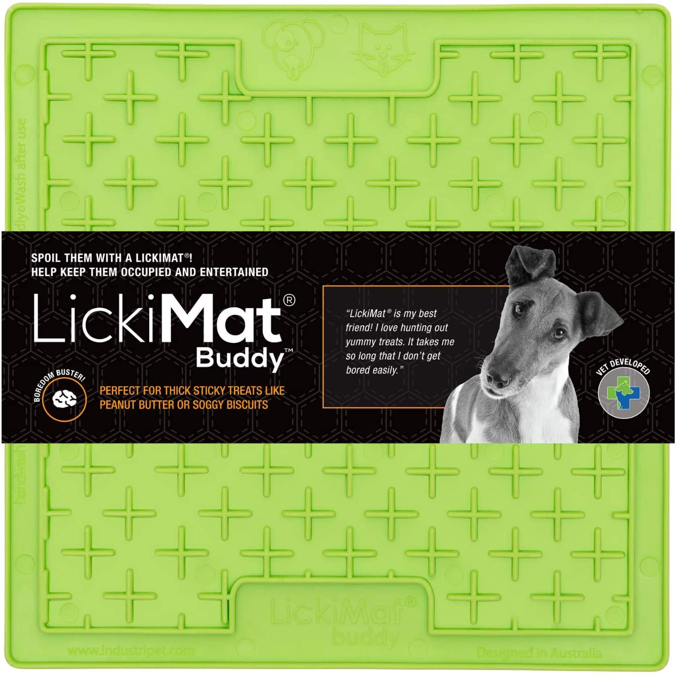 Lickimat Classic Dog Slow Feeders for Boredom & Anxiety Reduction; Perfect for Food, Treats, Yogurt, Peanut Butter. Fun Alternative to a Slow Feed Dog Bowl!