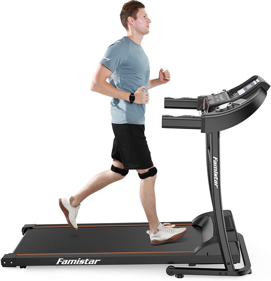 Treadmill with Incline for Home - Famistar Space Saving Electric Treadmill Running Machine for Home Jogging Running Walking with 3 Modes | MP3 Player | 12 Programs | LCD Display Folding and Compact Design Animals & Pet Supplies > Pet Supplies > Dog Supplies > Dog Treadmills Famistar SY-500C  