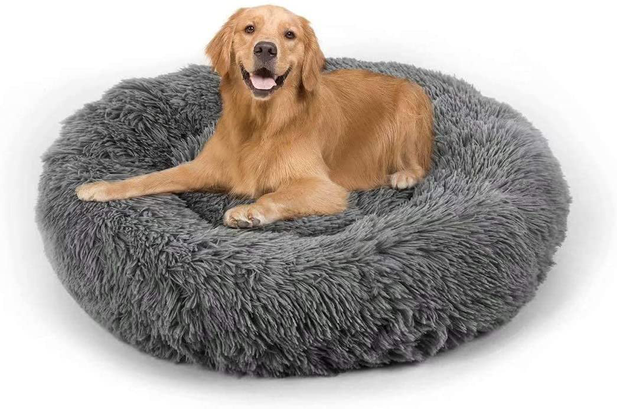 Dog Bed, Cat Calming Bed, Faux Fur Pillow Pet Donut Cuddler round Plush Bed for Large Medium Small Dogs and Cats Animals & Pet Supplies > Pet Supplies > Dog Supplies > Dog Beds DogBaby   